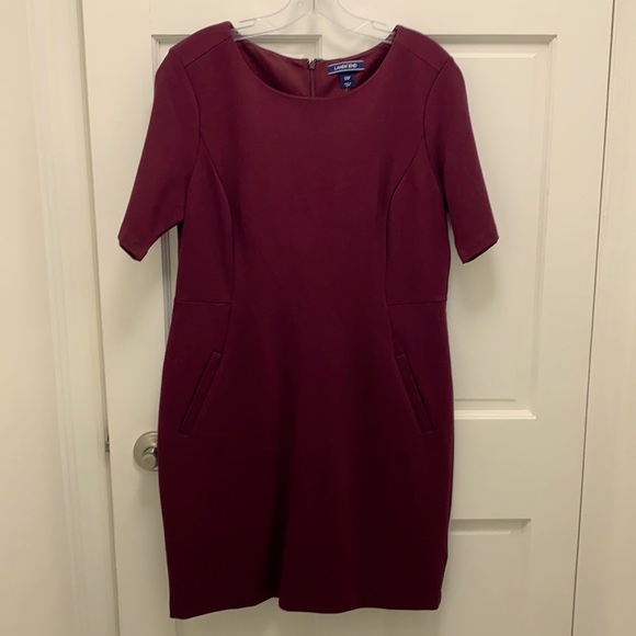 Lands' End Dresses & Skirts - NWT Burgundy/Maroon Sheath Dress size 12 Petite